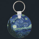 Starry Night Vincent van Gogh Vintage Malerei Art Schlüsselanhänger<br><div class="desc">Vincent van Gogh (Niederländisch, 1853 - 1890) Starry Night, 1889, Oil on Leinwand Ungerahmt: 73 × 92 cm (28, 7 × 36, 2 in) Dieses Bild zeigt den Blick von der Ostseite des Van Gogh-Asylzimmers in Saint-Rémy-de-Provence ce, er fügte ein idealisiertes Dorf hinzu. Seit 1941 ist es in der ständigen...</div>
