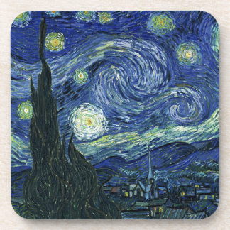 Starry Night Vincent van Gogh Vintage Malerei Art Untersetzer