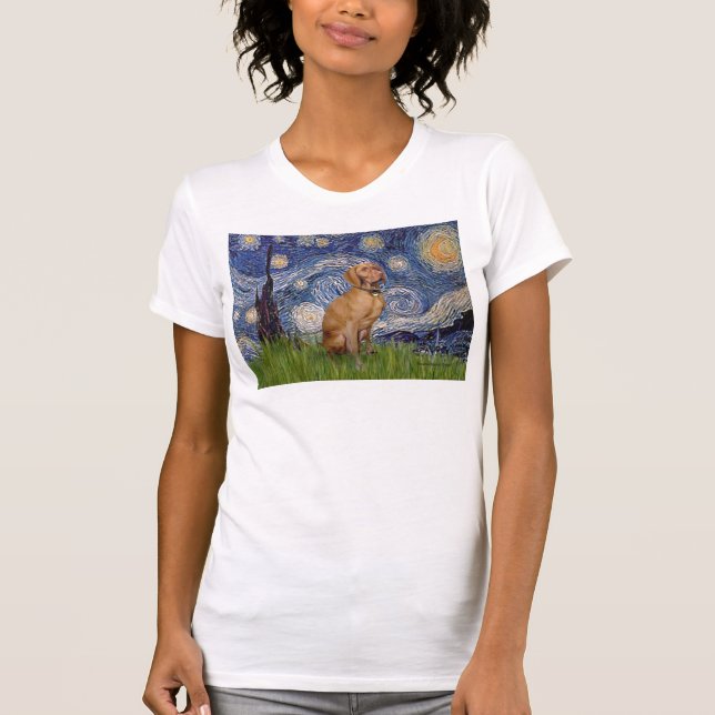 Starry Night - Vizsla 2 T-Shirt (Vorderseite)