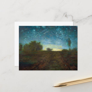 Starry Night von Jean-Francois Millet Feiertagspostkarte