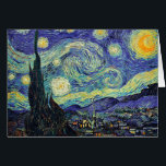 Starry Night von van Gogh<br><div class="desc">Van Gogh war besessen von der Symbolik der leuchtenden Objekte und der Farbe. Die Lampe war ein Symbol für Ruhe und Sicherheit. Der Stern symbolisierte den Glauben,  und Gaslicht,  menschliche Realitäten. Tief ultramarineblau war unendlich,  während Rot und Grün "diese schrecklichen Dinge,  die Leidenschaften der Männer ausgedrückt.</div>