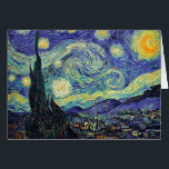 Starry Night von van Gogh<br><div class="desc">Van Gogh war besessen von der Symbolik der leuchtenden Objekte und der Farbe. Die Lampe war ein Symbol für Ruhe und Sicherheit. Der Stern symbolisierte den Glauben,  und Gaslicht,  menschliche Realitäten. Tief ultramarineblau war unendlich,  während Rot und Grün "diese schrecklichen Dinge,  die Leidenschaften der Männer ausgedrückt.</div>