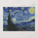 "Starry Night" von Van Gogh Einladungspostkarte<br><div class="desc">Dieses Design zeichnet sich durch eine hochauflösende,  unveränderte und unbearbeitete Reproduktion von Van Goghs berühmtem "Starry Night" Gemälde aus.</div>