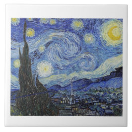 Starry Night von Van Gogh, Fine Art, Fliese