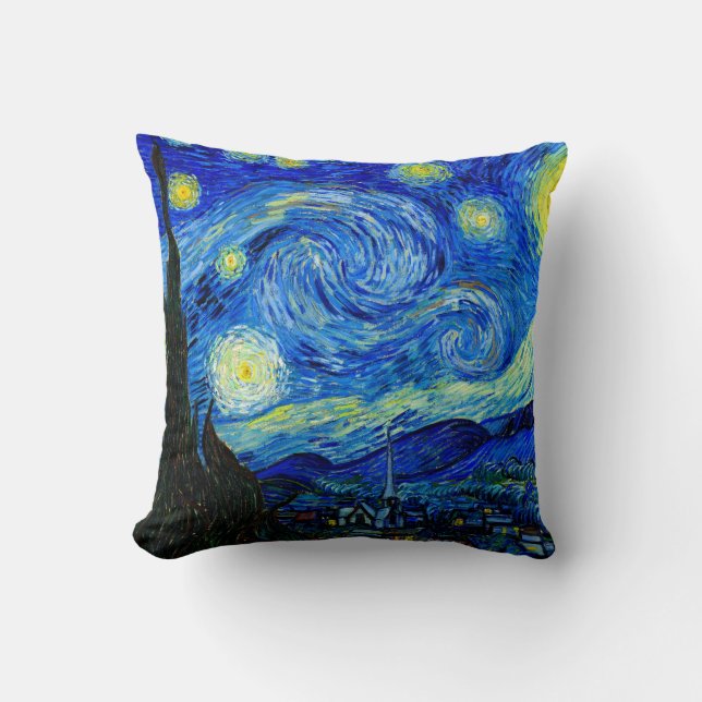 Starry Night von Van Gogh Fine Art Pillow Kissen (Vorderseite)
