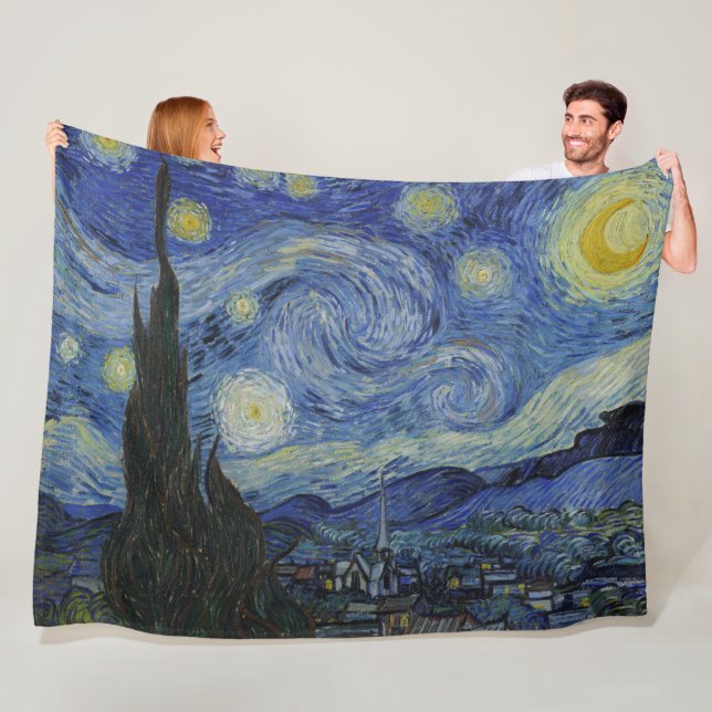 "Starry Night" von Van Gogh Fleecedecke (Beispiel)