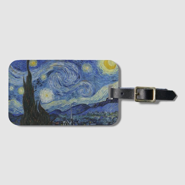 "Starry Night" von Van Gogh Gepäckanhänger (Vorderseite (Horizontal))