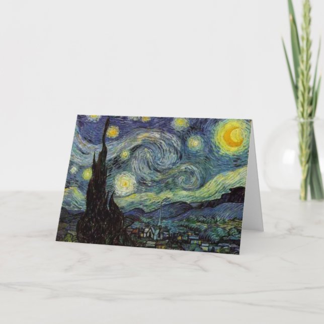 Starry Night von van Gogh Karte (Vorderseite)