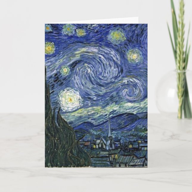 Starry Night von Van Gogh Karte (Vorderseite)
