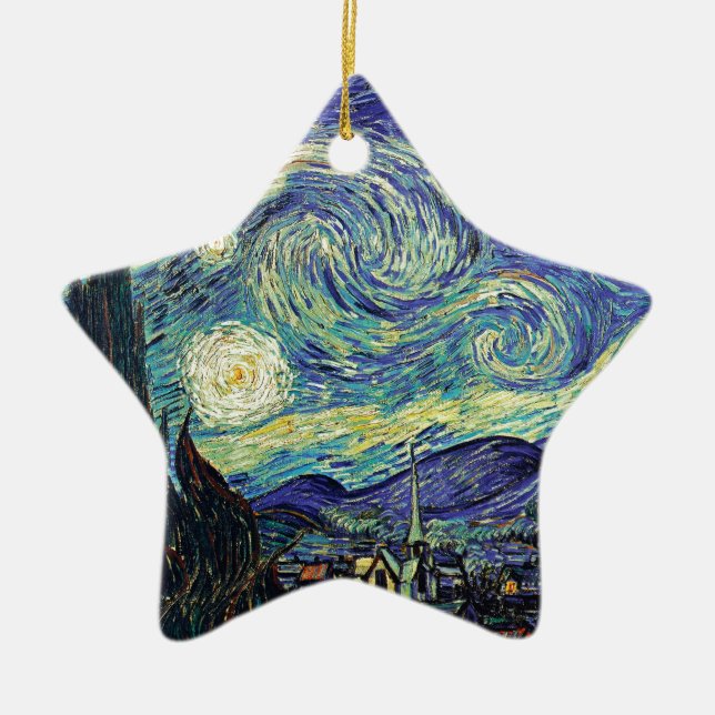 Starry Night von van Gogh Keramikornament (Vorne)