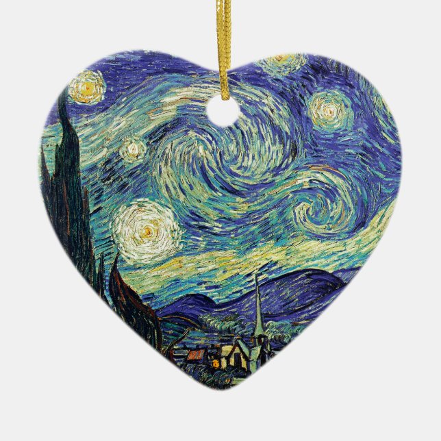 Starry Night von van Gogh Keramikornament (Vorne)