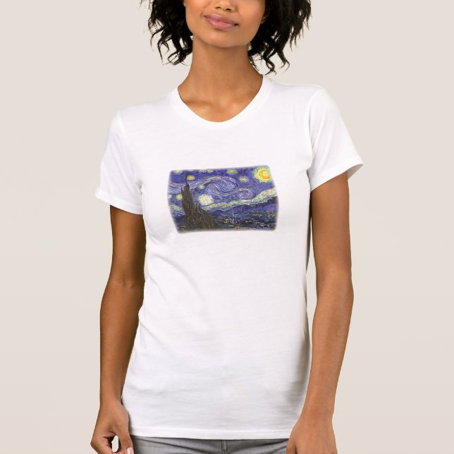 Starry Night von Van Gogh Ladys T - Shirt (Vorderseite)