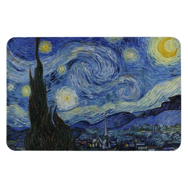"Starry Night" von Van Gogh Magnet (Horizontal)