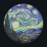 Starry Night von van Gogh Magnet<br><div class="desc">Van Gogh war besessen von der Symbolik der leuchtenden Objekte und der Farbe. Die Lampe war ein Symbol für Ruhe und Sicherheit. Der Stern symbolisierte den Glauben,  und Gaslicht,  menschliche Realitäten. Tief ultramarineblau war unendlich,  während Rot und Grün "diese schrecklichen Dinge,  die Leidenschaften der Männer ausgedrückt.</div>