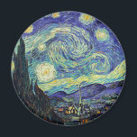 Starry Night von van Gogh Magnet<br><div class="desc">Van Gogh war besessen von der Symbolik der leuchtenden Objekte und der Farbe. Die Lampe war ein Symbol für Ruhe und Sicherheit. Der Stern symbolisierte den Glauben, und Gaslicht, menschliche Realitäten. Tief ultramarineblau war unendlich, während Rot und Grün "diese schrecklichen Dinge, die Leidenschaften der Männer ausgedrückt.</div>