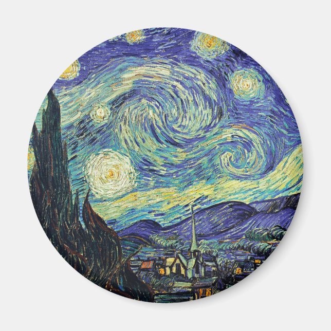 Starry Night von van Gogh Magnet (Vorne)