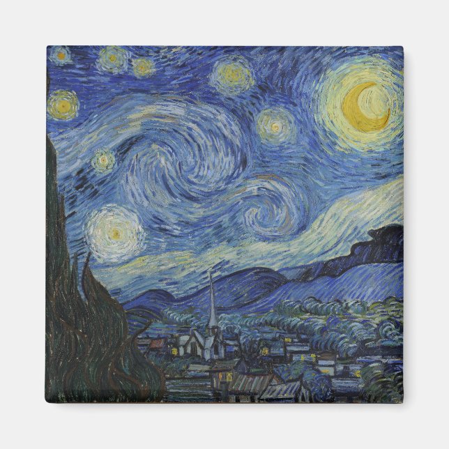 "Starry Night" von Van Gogh Magnet (Vorne)