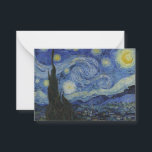 "Starry Night" von Van Gogh Mitteilungskarte<br><div class="desc">Dieses Design zeichnet sich durch eine hochauflösende,  unveränderte und unbearbeitete Reproduktion von Van Goghs berühmtem "Starry Night" Gemälde aus.</div>