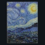 "Starry Night" von Van Gogh Notizblock<br><div class="desc">Dieses Design zeichnet sich durch eine hochauflösende,  unveränderte und unbearbeitete Reproduktion von Van Goghs berühmtem "Starry Night" Gemälde aus.</div>