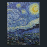 "Starry Night" von Van Gogh Notizblock<br><div class="desc">Dieses Design zeichnet sich durch eine hochauflösende,  unveränderte und unbearbeitete Reproduktion von Van Goghs berühmtem "Starry Night" Gemälde aus.</div>