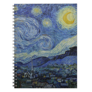 "Starry Night" von Van Gogh Notizblock