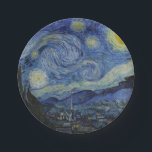 "Starry Night" von Van Gogh Pappteller<br><div class="desc">Dieses Design zeichnet sich durch eine hochauflösende,  unveränderte und unbearbeitete Reproduktion von Van Goghs berühmtem "Starry Night" Gemälde aus.</div>