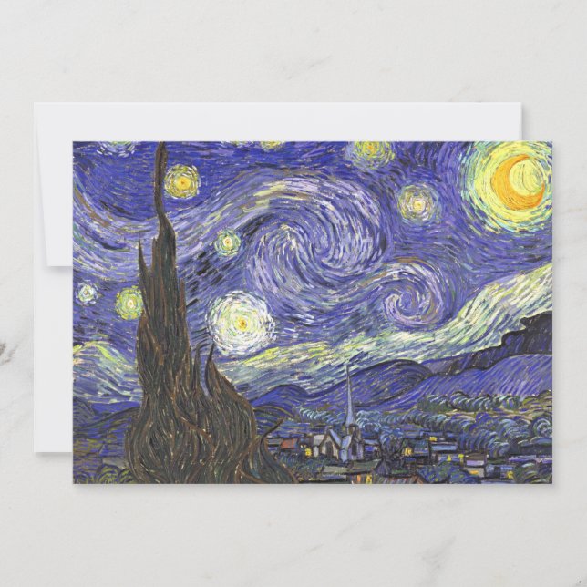Starry Night von Van Gogh Patio Party Einladung (Vorderseite)
