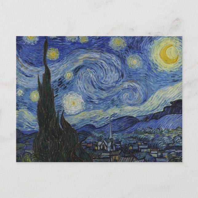 Starry Night von Van Gogh Postkarte (Vorderseite)