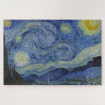 "Starry Night" von Van Gogh Puzzle<br><div class="desc">Dieses Design zeichnet sich durch eine hochauflösende,  unveränderte und unbearbeitete Reproduktion von Van Goghs berühmtem "Starry Night" Gemälde aus.</div>