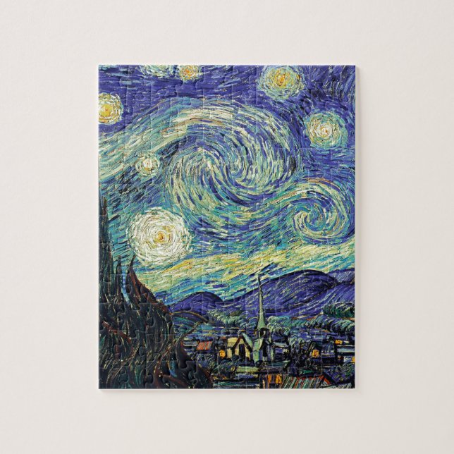 Starry Night von van Gogh Puzzle (Vertikal)