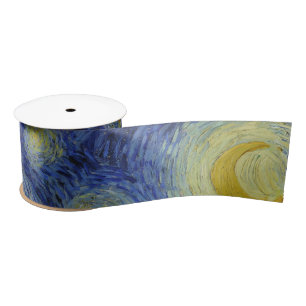 "Starry Night" von Van Gogh Satinband