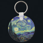 Starry Night von van Gogh Schlüsselanhänger<br><div class="desc">Van Gogh war besessen von der Symbolik der leuchtenden Objekte und der Farbe. Die Lampe war ein Symbol für Ruhe und Sicherheit. Der Stern symbolisierte den Glauben,  und Gaslicht,  menschliche Realitäten. Tief ultramarineblau war unendlich,  während Rot und Grün "diese schrecklichen Dinge,  die Leidenschaften der Männer ausgedrückt.</div>