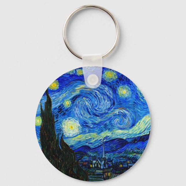 Starry Night von Van Gogh Schlüsselanhänger (Vorderseite)