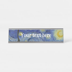 "Starry Night" von Van Gogh Schreibtischnamensplakette