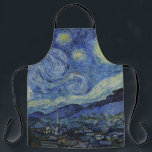 "Starry Night" von Van Gogh Schürze<br><div class="desc">Dieses Design zeichnet sich durch eine hochauflösende,  unveränderte und unbearbeitete Reproduktion von Van Goghs berühmtem "Starry Night" Gemälde aus.</div>