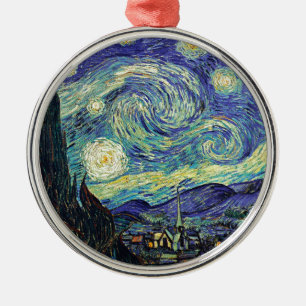 Starry Night von van Gogh Silbernes Ornament