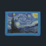 "Starry Night" von Van Gogh Tri-fold Geldbeutel<br><div class="desc">Dieses Design zeichnet sich durch eine hochauflösende,  unveränderte und unbearbeitete Reproduktion von Van Goghs berühmtem "Starry Night" Gemälde aus.</div>