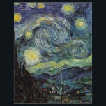 Starry Night von Vincent van Gogh.<br><div class="desc">Berühmte Kunst Starry Night von Vincent van Gogh. Impressionismus,  Landschaftsölmalerei.</div>