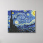 Starry Night von Vincent van Gogh - 1889 Leinwanddruck<br><div class="desc">Welcome to DELIGHTS! We are open. Do a favor for your family and friends and give them our link: http://www.zazzle.com/Delights?rf=238549869542096443*</div>