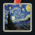 Starry Night von Vincent Van Gogh 1889 Ornament Aus Metall<br><div class="desc">Soweit ich weiß,  sind diese Bilder öffentlich und dürfen in den USA uneingeschränkt verwendet werden. 
 Bitte kontaktieren Sie mich,  wenn Sie feststellen,  dass eines dieser Bilder nicht in Public Domain.</div>