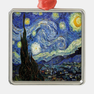 Starry Night von Vincent Van Gogh 1889 Ornament Aus Metall
