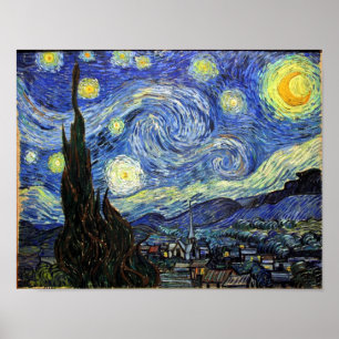 Starry Night von Vincent Van Gogh 1889 Poster