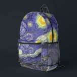 Starry Night von Vincent van Gogh Bedruckter Rucksack<br><div class="desc">Starry Night von Vincent van Gogh</div>