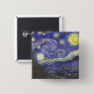 Starry Night von Vincent van Gogh Button