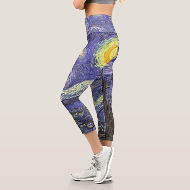 Starry Night von Vincent van Gogh Capri Leggings (Links)