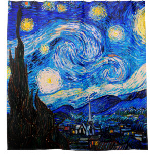 Starry Night von Vincent Van Gogh Duschvorhang