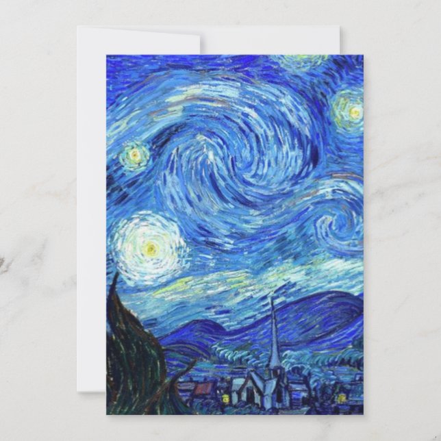 Starry Night von Vincent Van Gogh Einladung (Vorderseite)