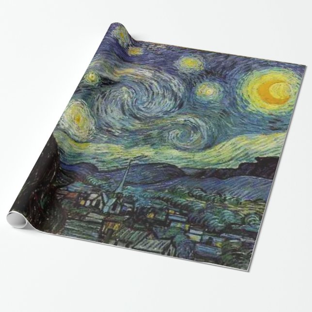Starry Night von Vincent van Gogh. Geschenkpapier (Ungerollt)