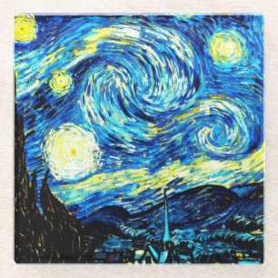 Starry Night von Vincent van Gogh Glasuntersetzer