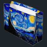 Starry Night von Vincent Van Gogh Große Geschenktüte<br><div class="desc">Vincent Van Gogh The Starry Night. Das ist ein altes Meisterwerk des niederländischen Meistermalers Vincent Van Gogh. Dieses schöne Landschaftsbild hat eine schöne,  lebendige,  gesättigte Farbe. Vincent Van Gogh war ein niederträchtiger Maler. Dieses Bild ist öffentlich</div>